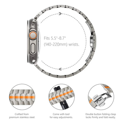 Titanium Steel Apple Watch Band Series 11/10/9/8/7/6/5/4/ SE / Ultra 1/2/3