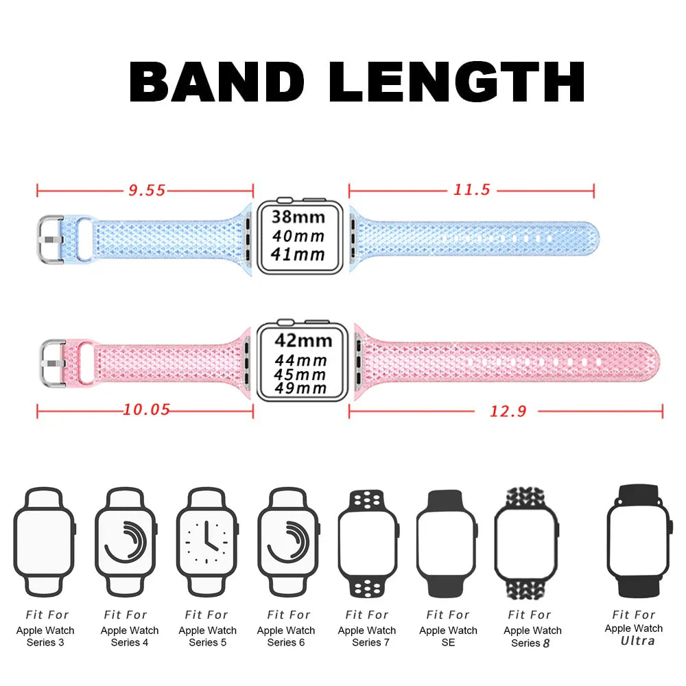 Silicon Apple Watch Band-Strap Series 10/9/8/7/6/5/SE Ultra/1/2