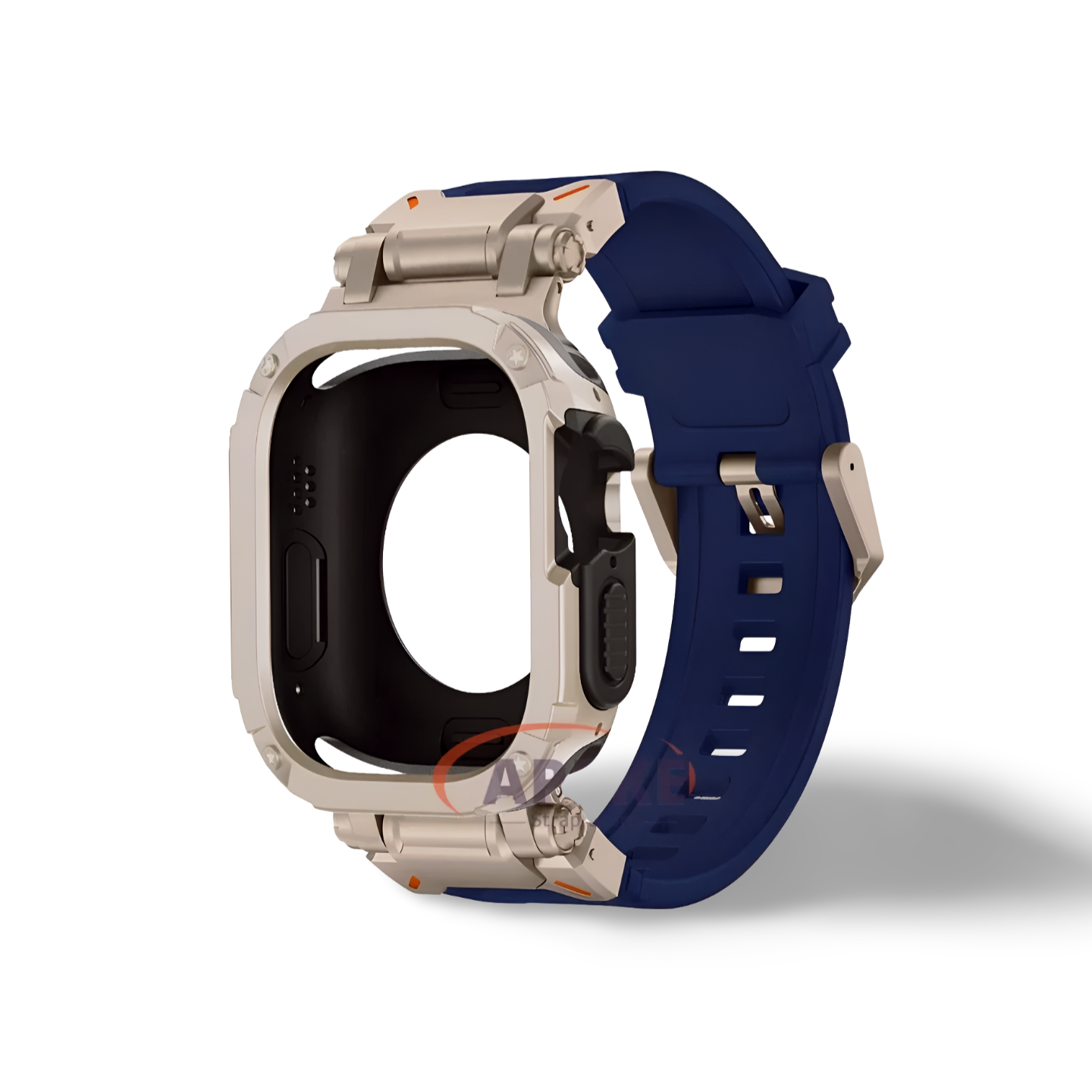 Apple Watch Band Rubber Band+Case 44/45/49 MM Series 9/8/7/6 Ultra 1/2