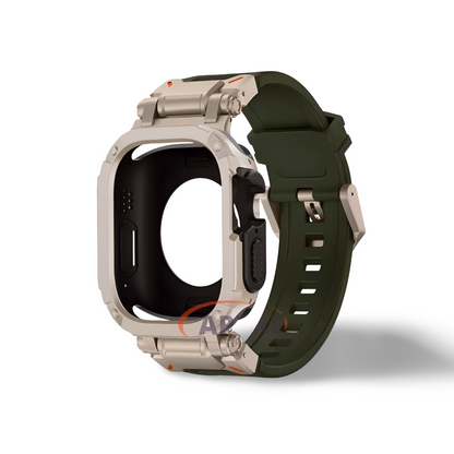 Apple Watch Band Rubber Band+Case 44/45/49 MM Series 9/8/7/6 Ultra 1/2