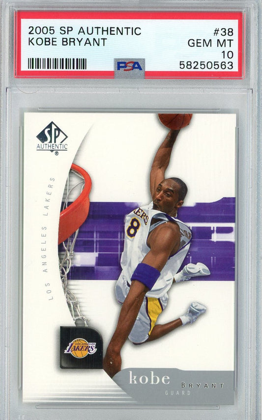 Graded 2005 Upper Deck SP Authentic Kobe Bryant #38 Basketball Card PSA 10 Gem Mint
