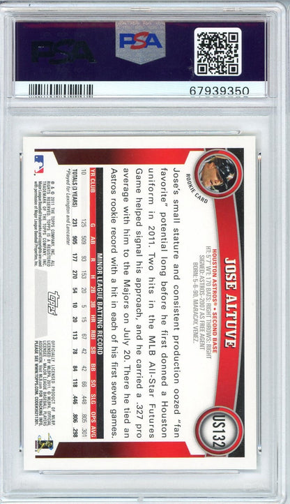 Graded 2011 Topps Update Jose Altuve #US132 Rookie RC Baseball Card PSA 10 Gem Mint