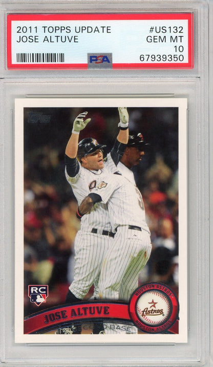 Graded 2011 Topps Update Jose Altuve #US132 Rookie RC Baseball Card PSA 10 Gem Mint