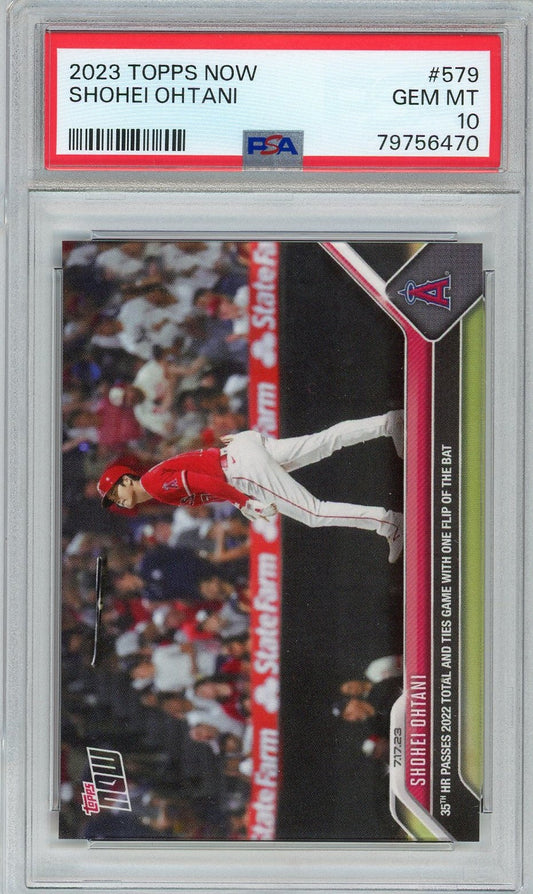 Graded 2023 Topps Now Shohei Ohtani #579 Baseball Card PSA 10 Gem Mint