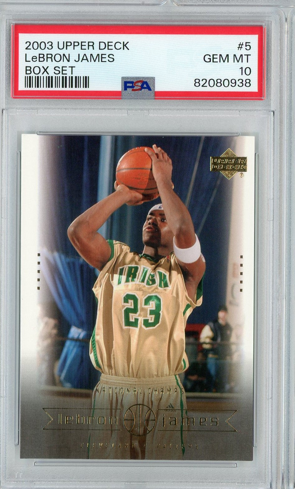 Graded 2003 Upper Deck LeBron James #5 Box Set Rookie RC Basketball Card PSA 10 Gem Mint