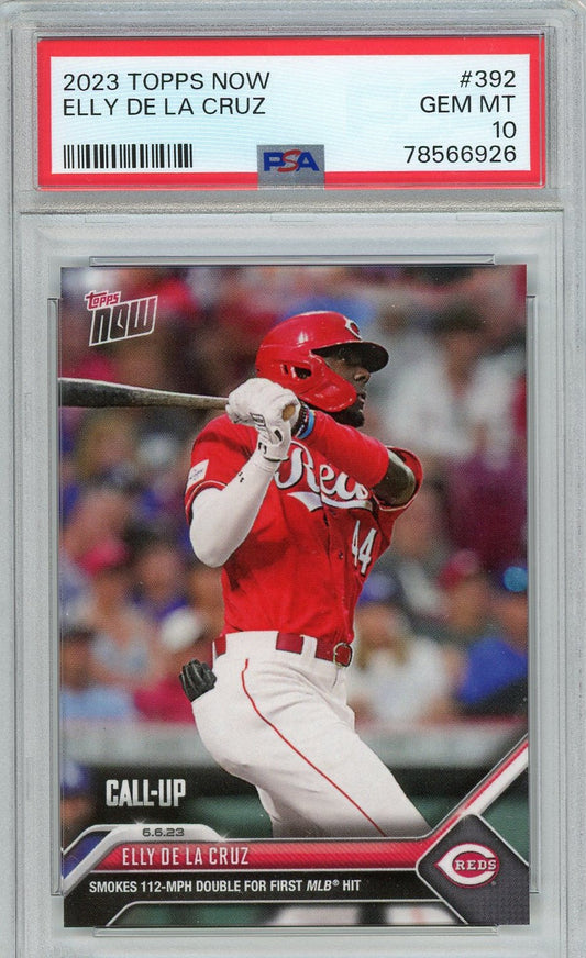 Graded 2023 Topps Now Elly De La Cruz #392 Rookie RC Baseball Card PSA 10 Gem Mint