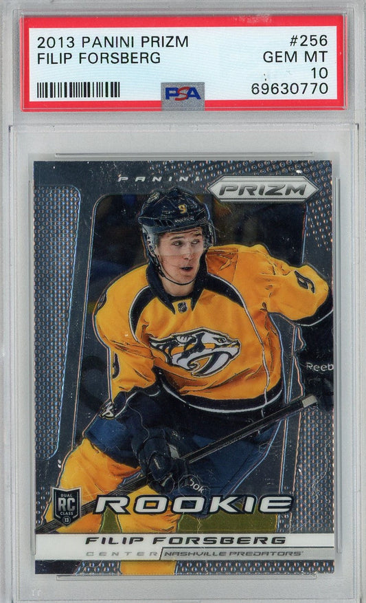 Graded 2013 Panini Prizm Filip Forsberg #256 Rookie RC Hockey Card PSA 10 Gem Mint