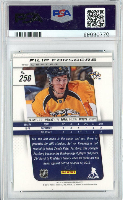 Graded 2013 Panini Prizm Filip Forsberg #256 Rookie RC Hockey Card PSA 10 Gem Mint