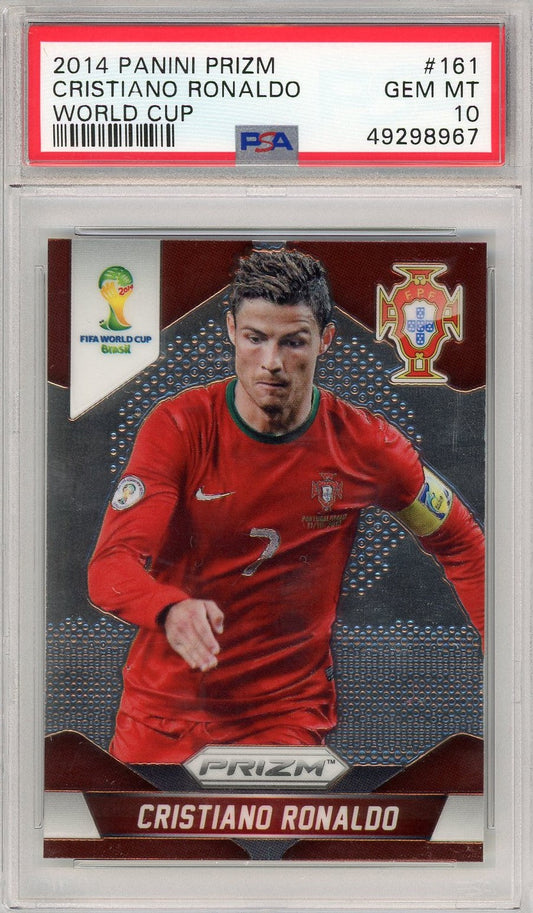 Graded 2014 Panini Prizm Cristiano Ronaldo #161 World Cup Soccer Card PSA 10 Gem Mint