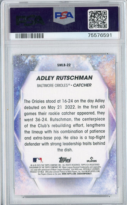 Graded 2023 Topps Adley Rutschman #SMLB22 Stars Of The MLB Rookie RC Baseball Card PSA 10 Gem Mint