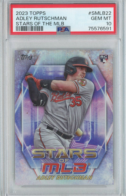 Graded 2023 Topps Adley Rutschman #SMLB22 Stars Of The MLB Rookie RC Baseball Card PSA 10 Gem Mint