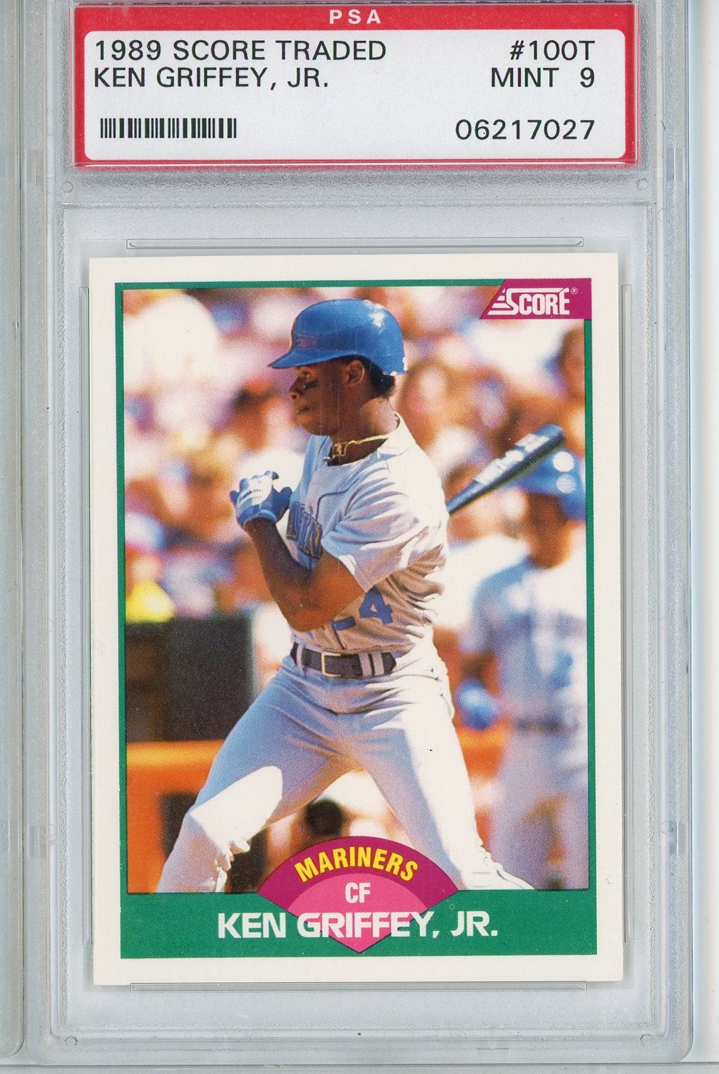Graded 1989 Score Traded Ken Griffey Jr. #100T Rookie RC Baseball Card PSA 9 Mint