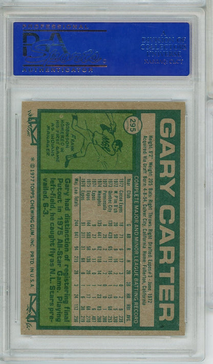 Graded 1977 Topps Gary Carter #295 Baseball Card PSA 5 Excellent