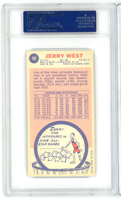 Graded 1969 Topps Jerry West #90 Basketball Card PSA 5 Excellent