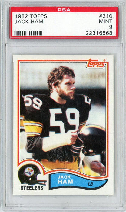 Graded 1982 Topps Jack Ham #210 Football Card PSA 9 Mint