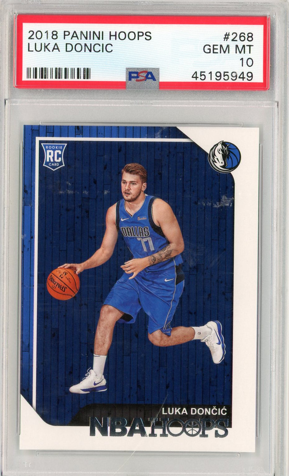 Graded 2018 Panini Hoops Luka Doncic #268 Rookie RC Basketball Card PSA 10 Gem Mint