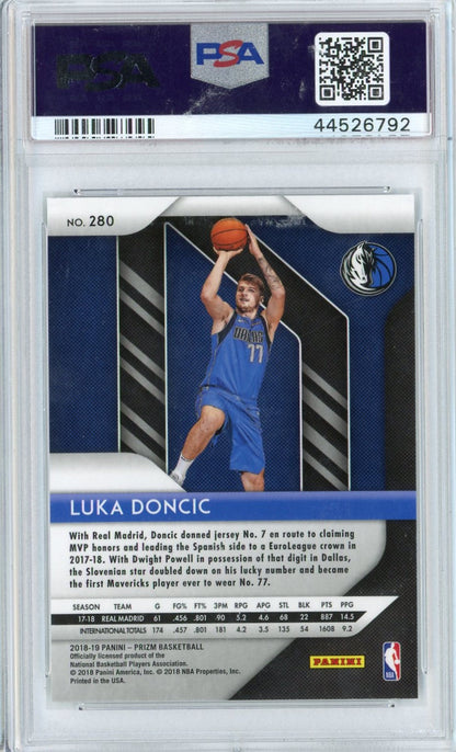Graded 2018 Panini Prizm Luka Doncic #280 Rookie RC Basketball Card PSA 10 Gem Mint