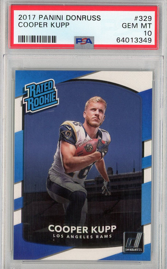 Graded 2017 Panini Donruss Cooper Kupp #329 Rookie RC Football Card PSA 10 Gem Mint