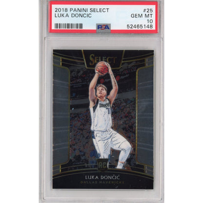 Graded 2018-19 Panini Select Luka Doncic #25 Rookie RC Basketball Card PSA 10 Gem Mint
