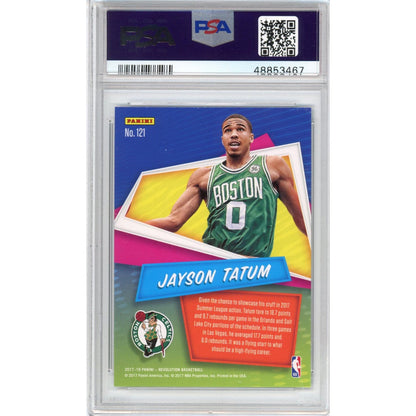 Graded 2017-18 Panini Revolution Jayson Tatum #121 Rookie RC Basketball Card PSA 10 Gem Mint