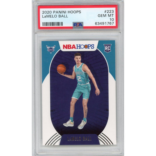 Graded 2020-21 Panini Hoops LaMelo Ball #223 Rookie RC Basketball Card PSA 10 Gem Mint