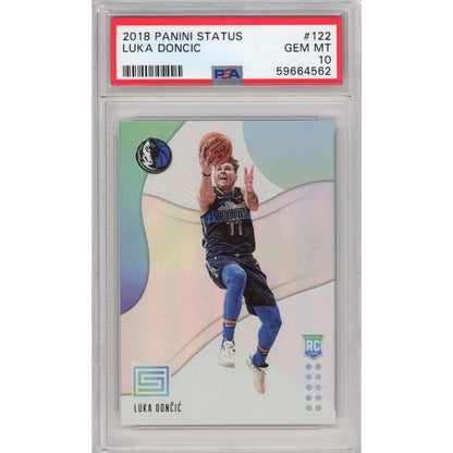 Graded 2018-19 Panini Status Luka Doncic #122 Rookie RC Basketball Card PSA 10 Gem Mint
