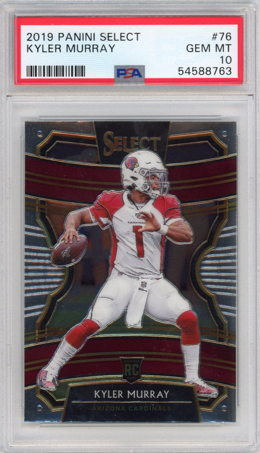 Graded 2019 Panini Select Kyler Murray #76 Rookie RC Football Card PSA 10 Gem Mint