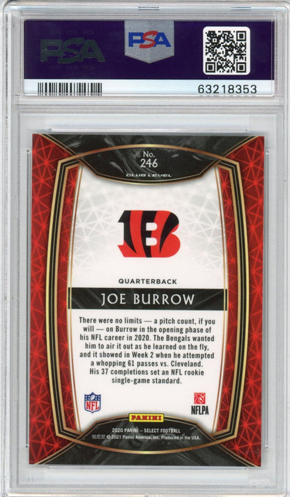 Graded 2020 Panini Select Joe Burrow #246 Rookie RC Football Card PSA 10 Gem Mint