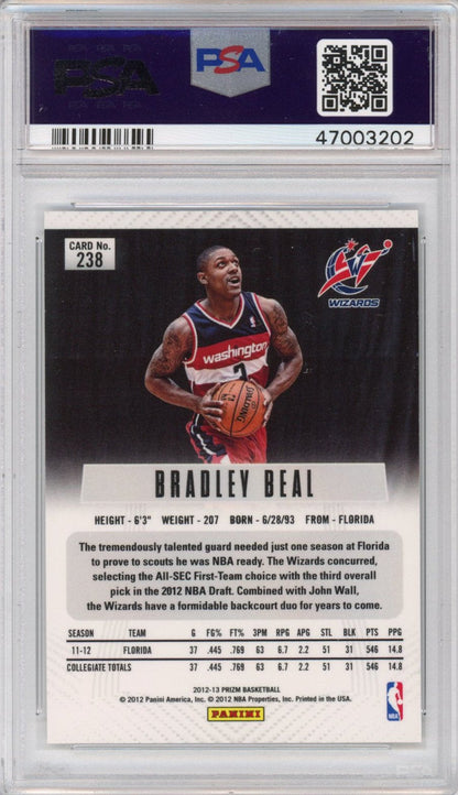 Graded 2012-13 Panini Prizm Bradley Beal #238 Rookie RC Basketball Card PSA 10 Gem Mint