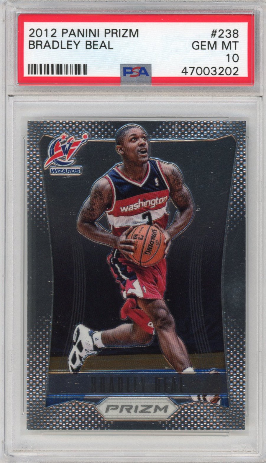 Graded 2012-13 Panini Prizm Bradley Beal #238 Rookie RC Basketball Card PSA 10 Gem Mint