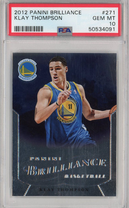 Graded 2012-13 Panini Brilliance Klay Thompson #271 Rookie RC Basketball Card PSA 10 Gem Mint