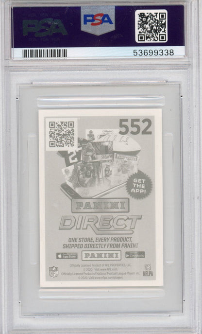 Graded 2020 Panini Stickers Justin Herbert #552 Rookie RC Football Card PSA 10 Gem Mint