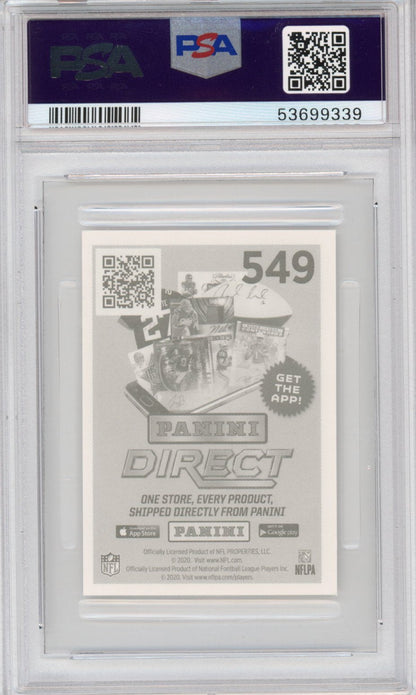 Graded 2020 Panini Stickers Joe Burrow #549 Rookie RC Football Card PSA 10 Gem Mint