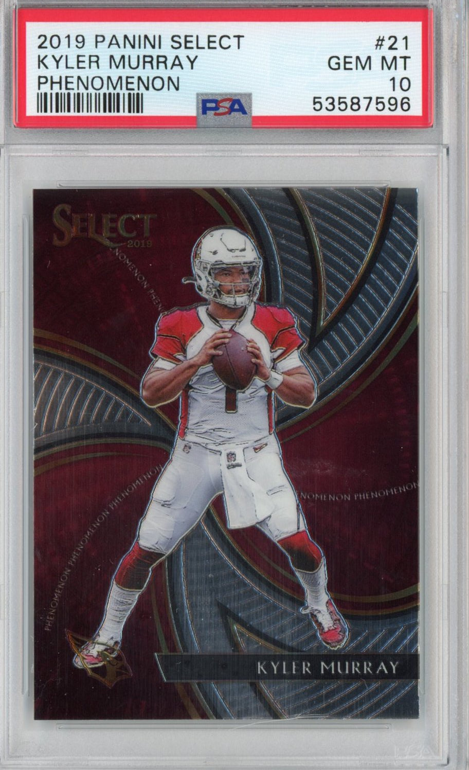 Graded 2019 Panini Select Kyler Murray #21 Phenomenon Rookie RC Football Card PSA 10 Gem Mint