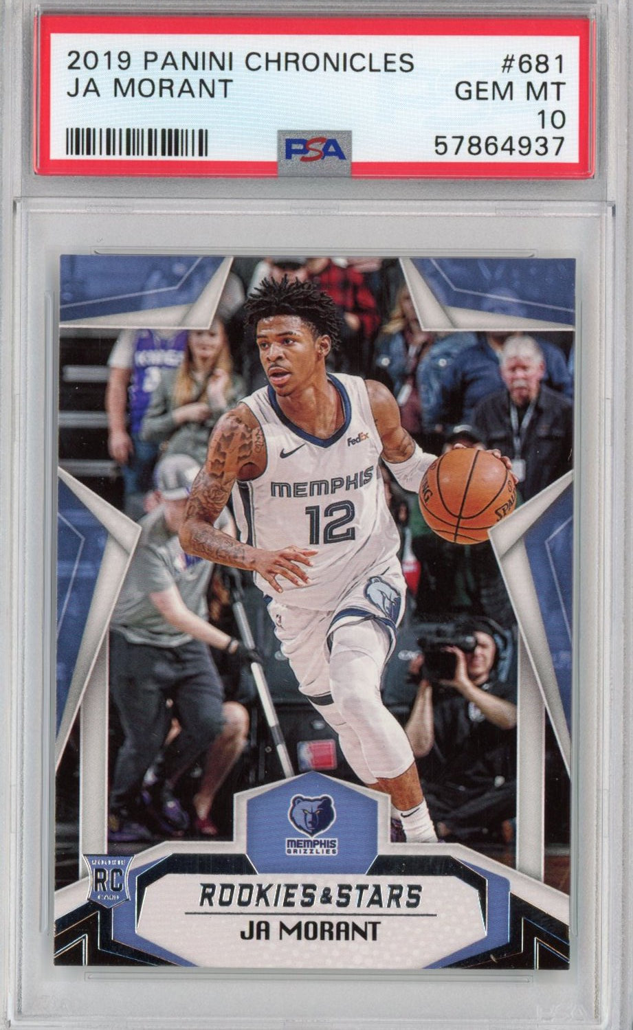 Graded 2019-20 Panini Chronicles Ja Morant #681 Rookie RC Basketball Card PSA 10 Gem Mint