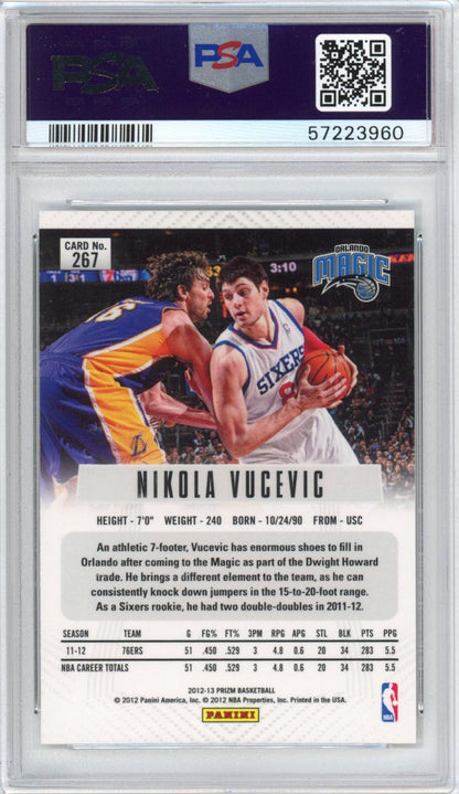 Graded 2012-13 Panini Prizm Nikola Vucevic #267 Rookie RC Basketball Card PSA 10 Gem Mint