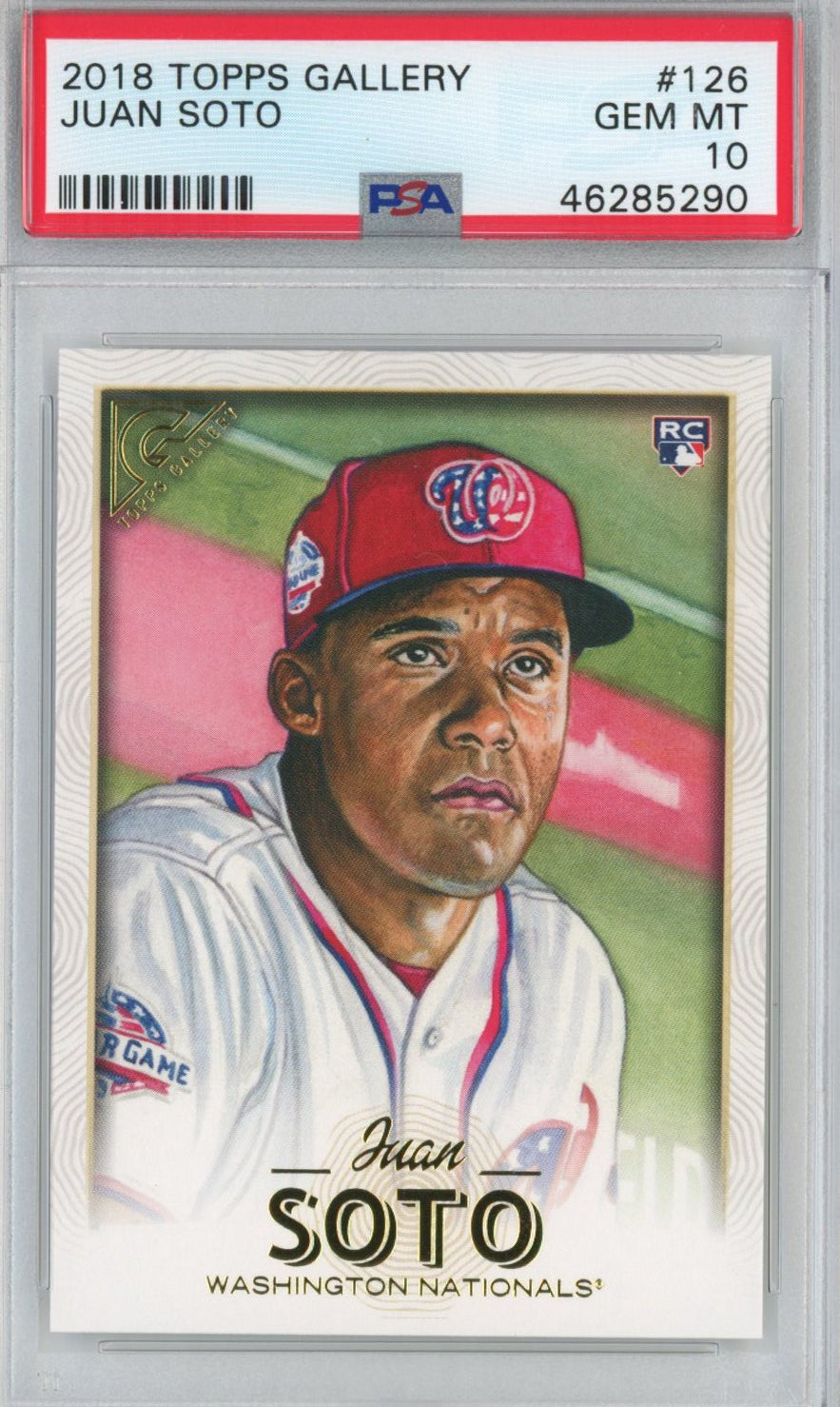 Graded 2018 Topps Gallery Juan Soto #126 Rookie RC Baseball Card PSA 10 Gem Mint