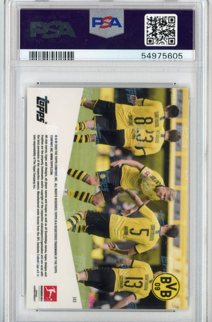 Graded 2019 Topps Now Erling Haaland #143 Borussia Dortmund Bundesliga Rookie RC Soccer Card PSA 10 Gem Mint