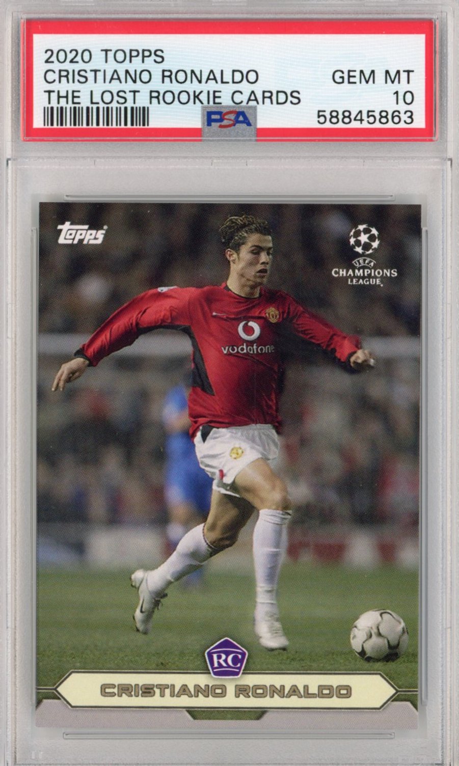 Graded 2020 Topps Cristiano Ronaldo The Lost Rookie Cards RC Soccer Card PSA 10 Gem Mint