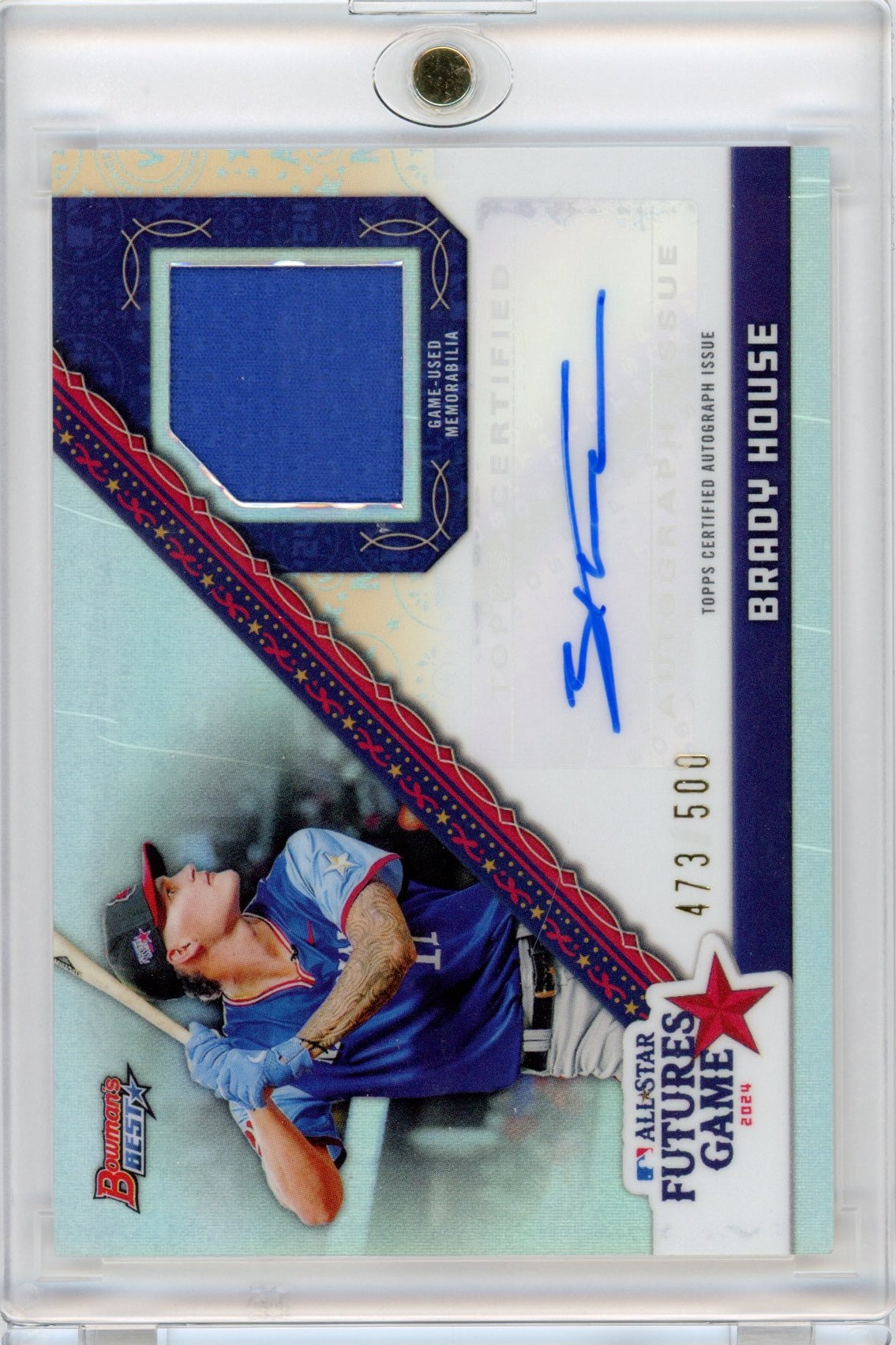 2024 Topps Bowmans Best Brady House #FGRA-BH Futures Game Auto #/500 Rookie RC Baseball Card