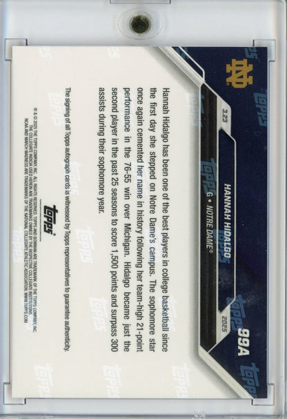 2024 Topps Bowman U Now Hannah Hidalgo #99A Red Auto /10 Rookie RC Basketball Card