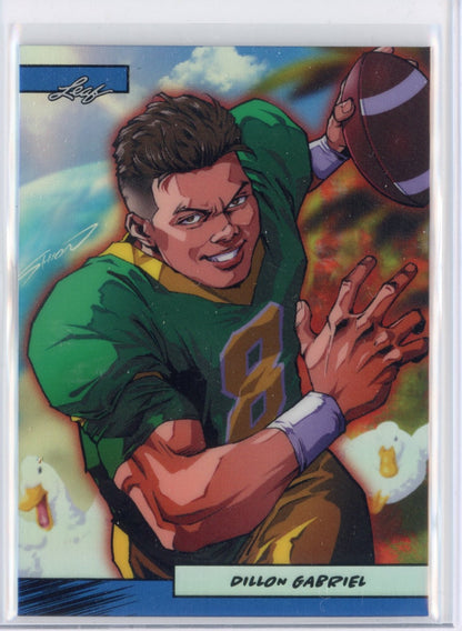 2025 Leaf Web Exclusives Anime Nation Dillion Gabriel #47 Blue /75 Rookie RC Football Card