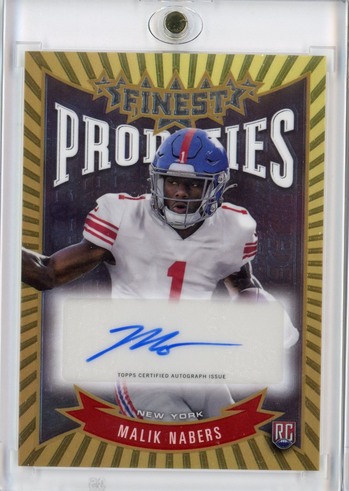 2024 Topps Finest Malik Nabers #PMN Prodigies Autograph Rookie RC Football Card