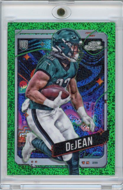 2024 Topps Cosmic Chrome Cooper DeJean #177 Spacedust Refractor /75 Rookie RC Philadelphia Eagles Football Card