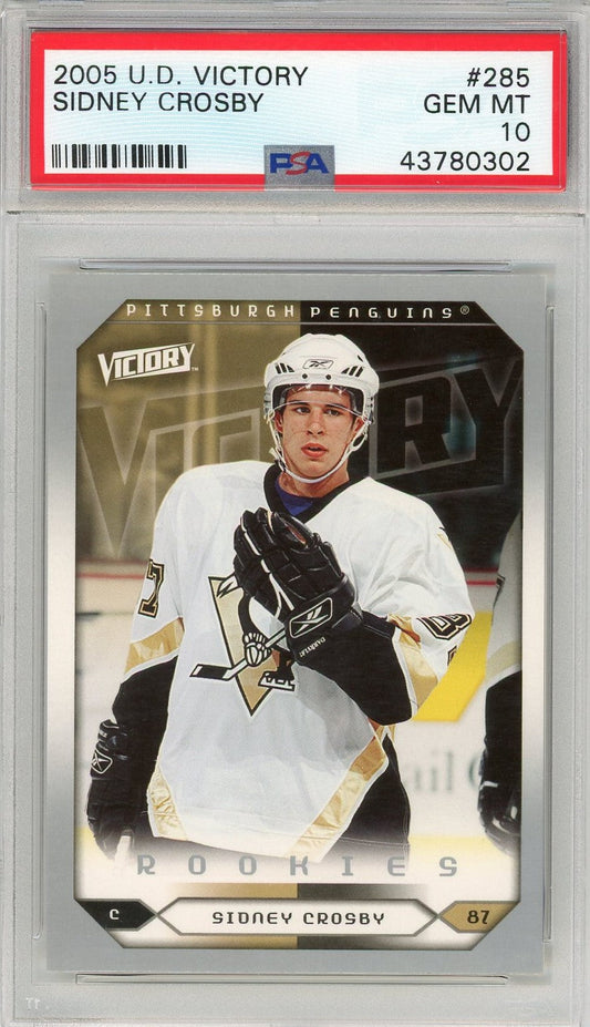 Graded 2005 Upper Deck UD Victory Sidney Crosby #285 Rookie Class RC Hockey Card PSA 10 Gem Mint