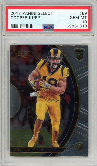 Graded 2017 Panini Select Cooper Kupp #89 Rookie RC Football Card PSA 10 Gem Mint