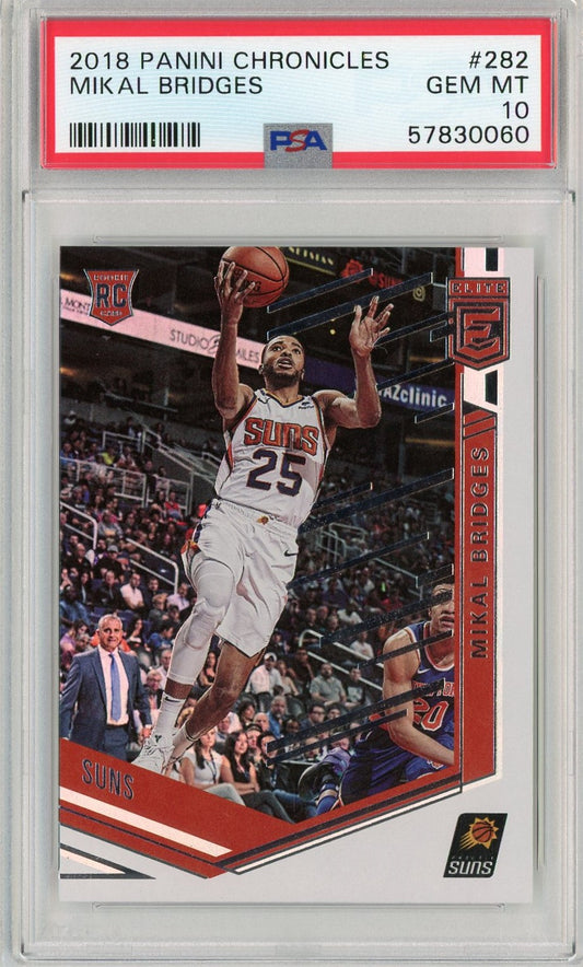 Graded 2018 Panini Chronicles Mikal Bridges #282 Rookie RC Basketball Card PSA 10 Gem Mint
