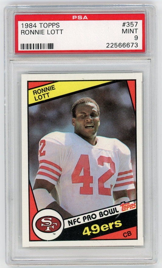Graded 1984 Topps Ronnie Lott #357 Football Card PSA 9 Mint