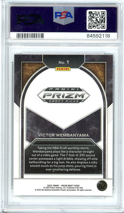 Graded 2023 Panini Prizm Draft Picks Victor Wembanyama #1 Brilliance Rookie RC Basketball Card PSA 10 Gem Mint