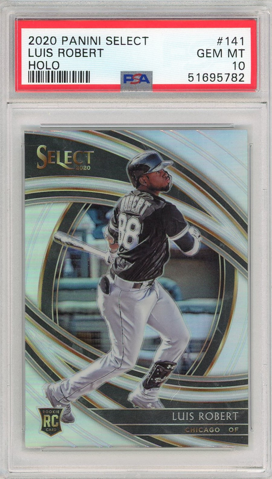 Graded 2020 Panini Select Luis Robert #141 Holo Rookie RC Baseball Card PSA 10 Gem Mint